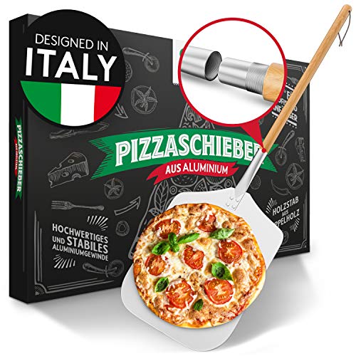 Pizza Divertimento [DAS ORIGINAL] - Pizzaschieber - Pizzaschaufel aus rostfreiem Aluminium [83 cm]-...