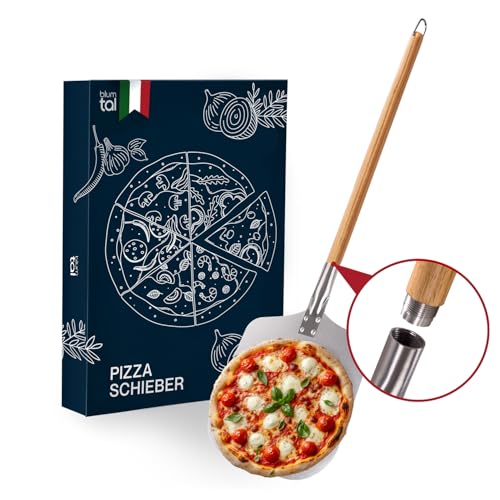 Blumtal Pizzaschieber mit großer Fläche und abnehmbaren Griff - 30,5cm x 30,5cm Pizzaschaufel...